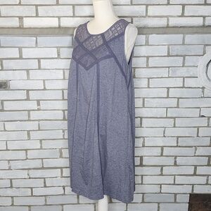 • Mia Tess Women's Sleeveless A-Line Dress Size Large Grayish Blue Cotton Blend